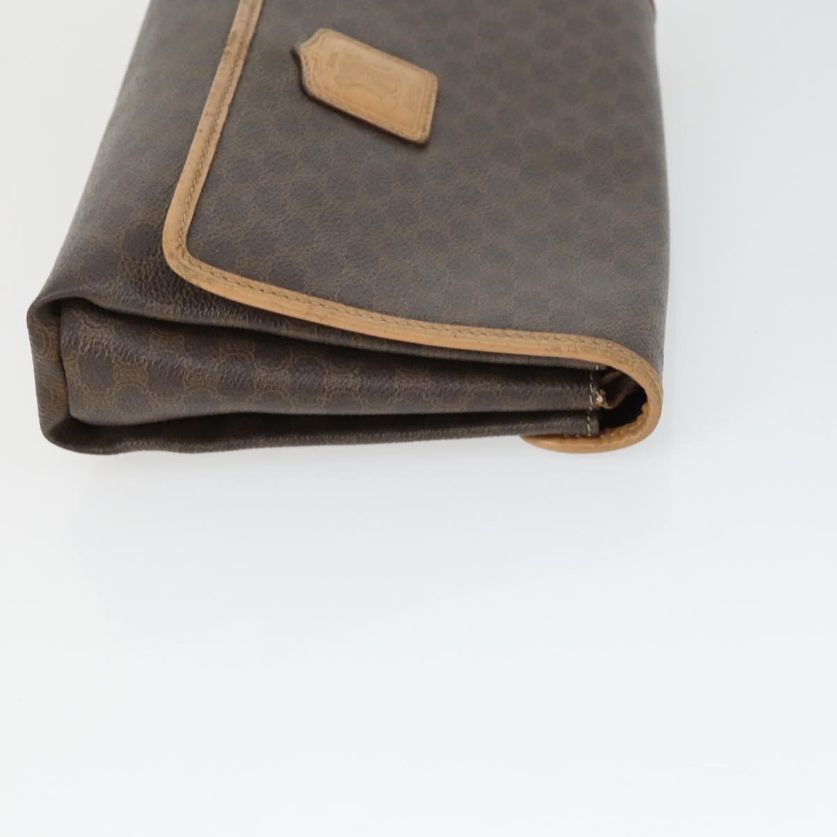 CELINE Macadam Canvas Bag PVC Suede 3 Set Brown Beige Auth 162216