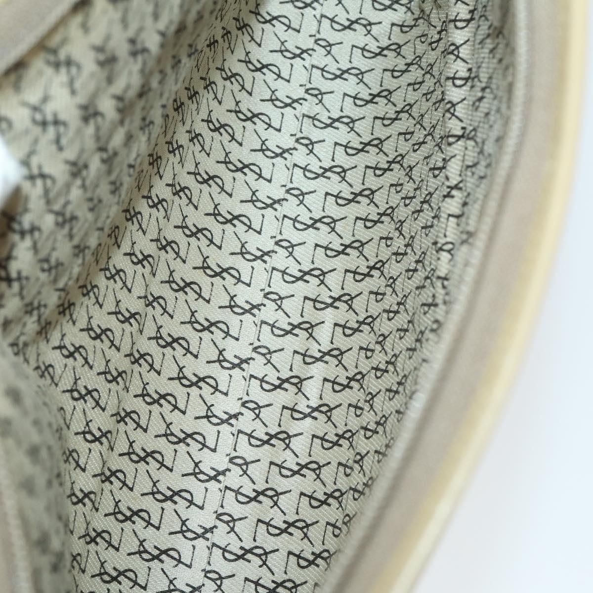 SAINT LAURENT PRADA Bag Nylon PVC 2 Set Gray Khaki Auth 162220