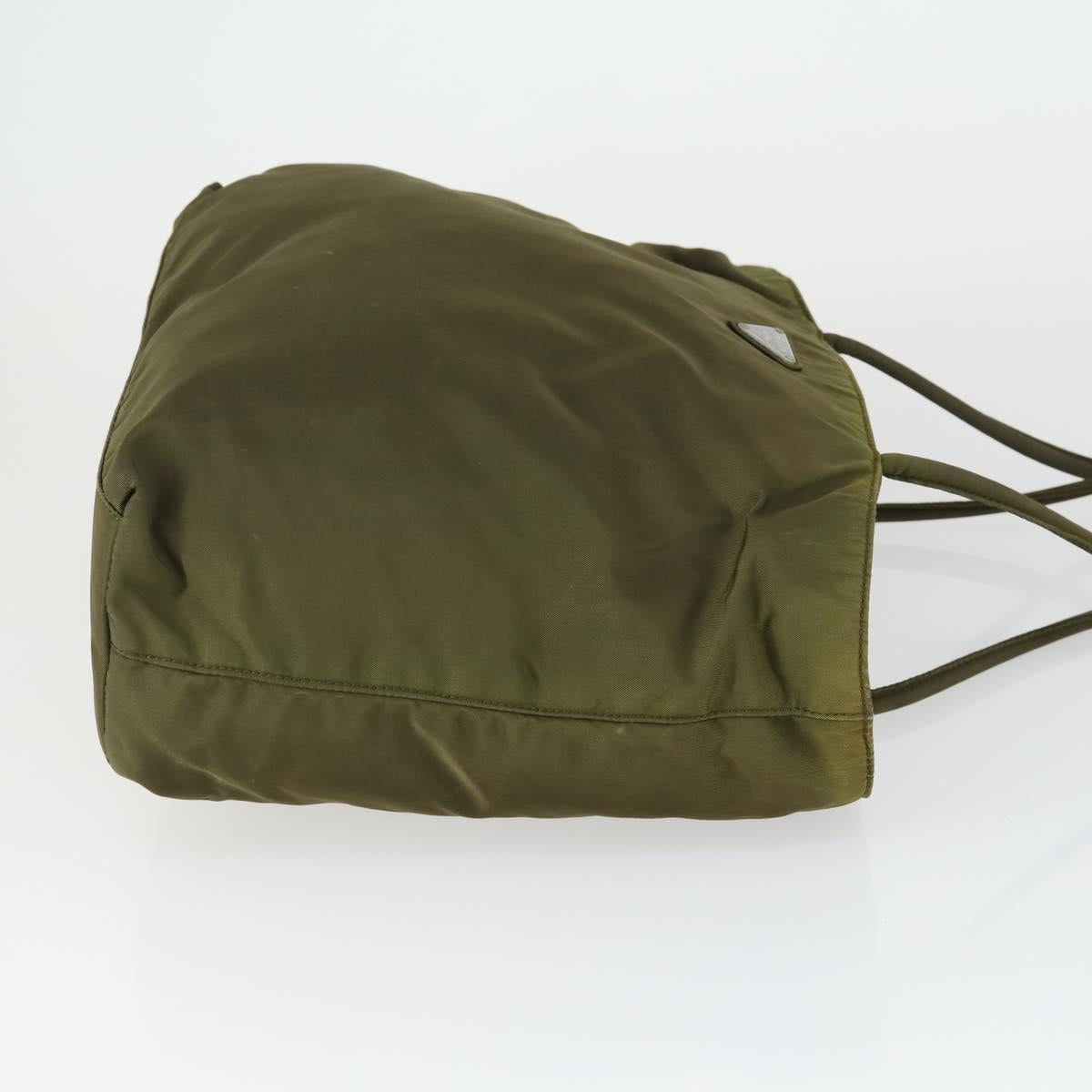 SAINT LAURENT PRADA Bag Nylon PVC 2 Set Gray Khaki Auth 162220