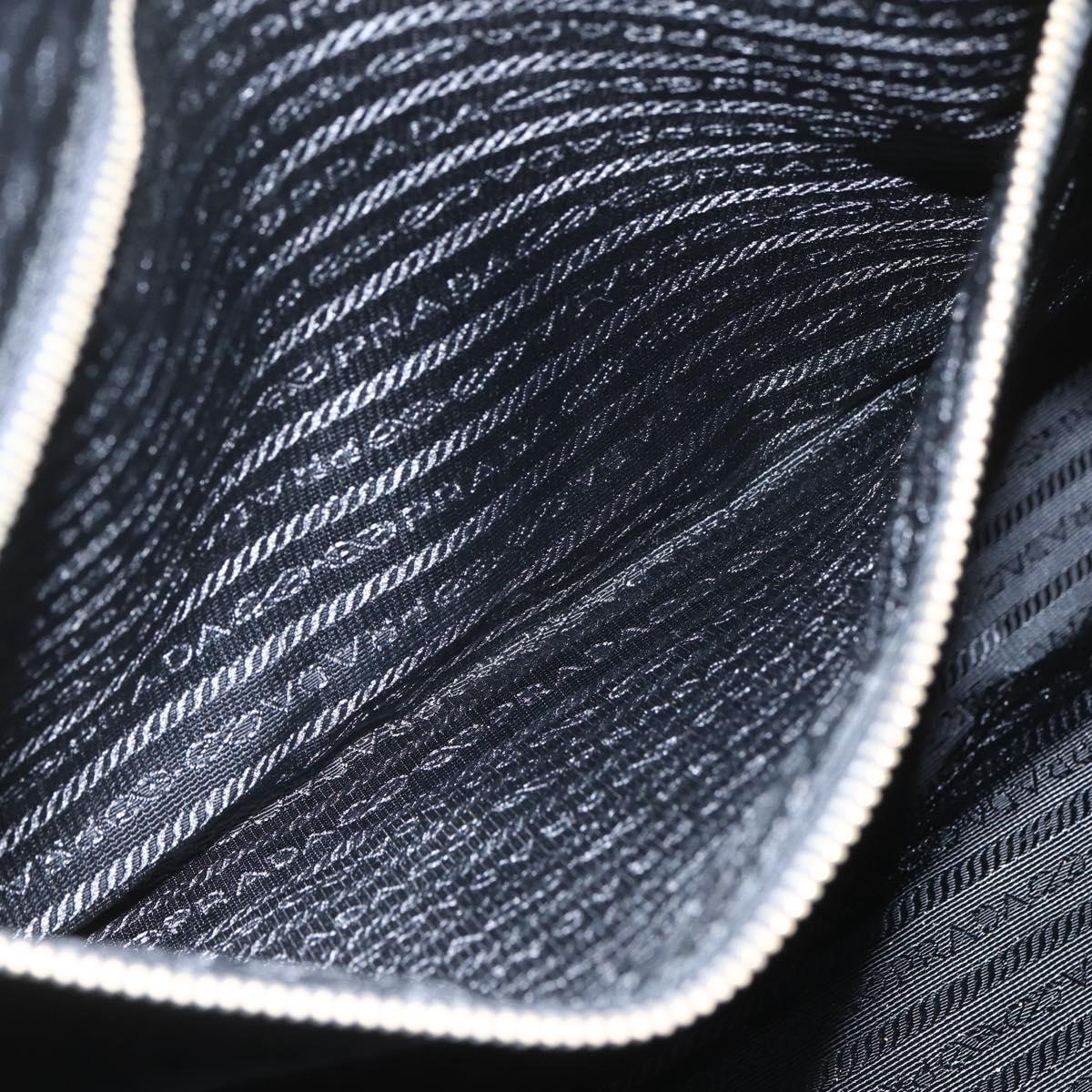 PRADA Tote Bag Nylon 2way Green Gold Auth 162255