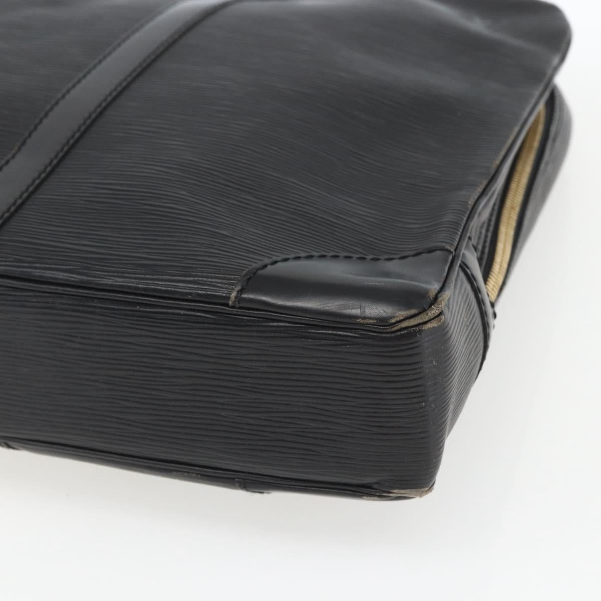 LOUIS VUITTON Epi Porte Documents Voyage Business Bag Black M40321 Auth 162287