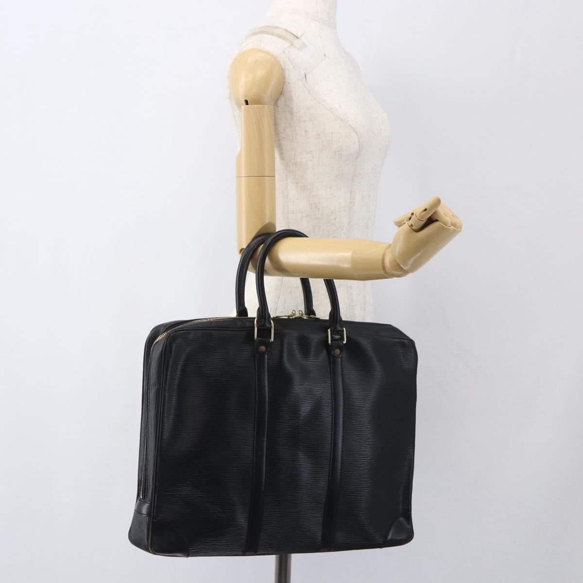 LOUIS VUITTON Epi Porte Documents Voyage Business Bag Black M40321 Auth 162287
