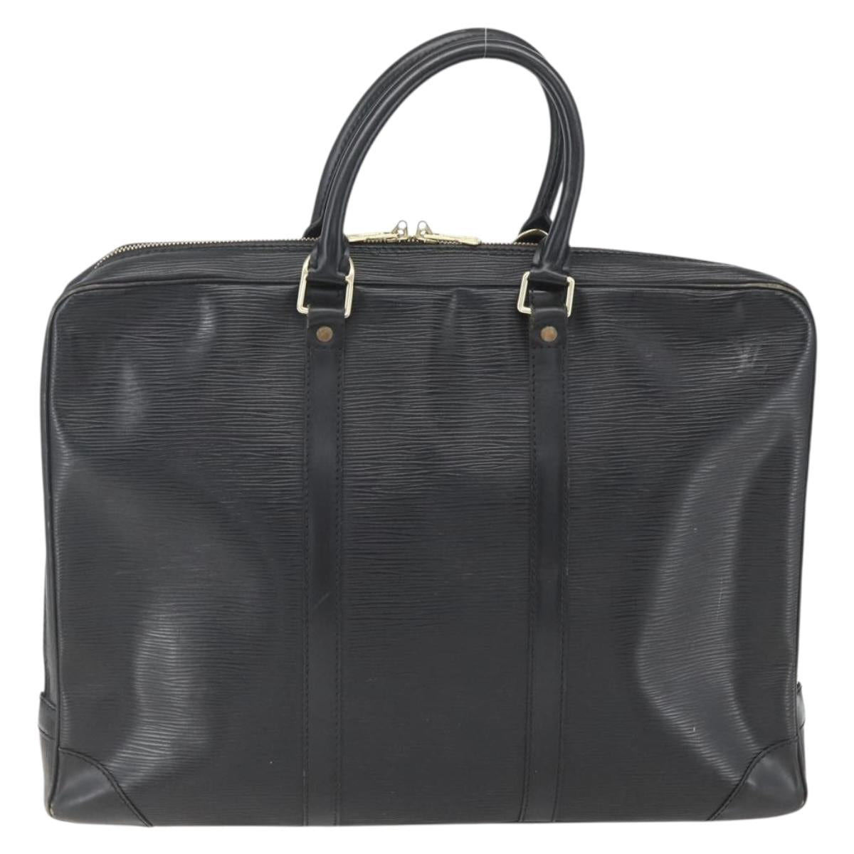 LOUIS VUITTON Epi Porte Documents Voyage Business Bag Black M40321 Auth 162287