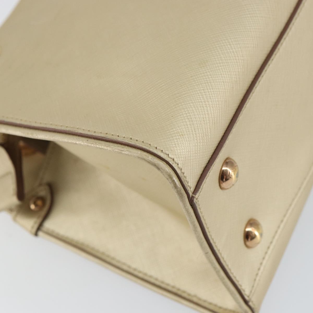 Salvatore Ferragamo Gancini Shoulder Bag Leather Gold Auth 162322