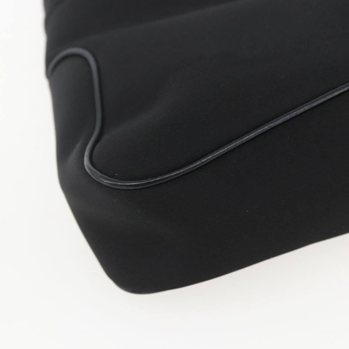 Salvatore Ferragamo Hand Bag Nylon Black Silver Auth 162323