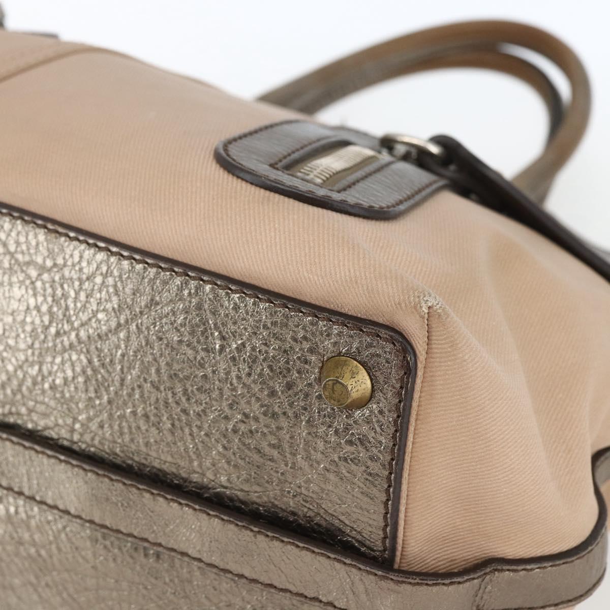Chloe Tote Bag PVC Leather Gold Auth 162332
