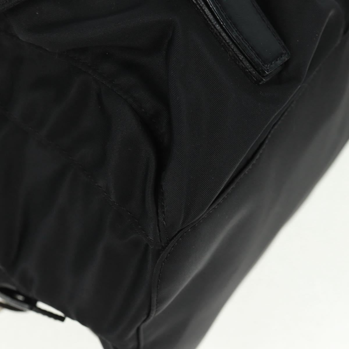 PRADA Backpack Nylon Black Silver Auth 162340A
