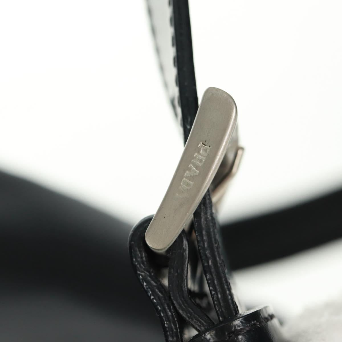 PRADA Backpack Nylon Black Silver Auth 162340A