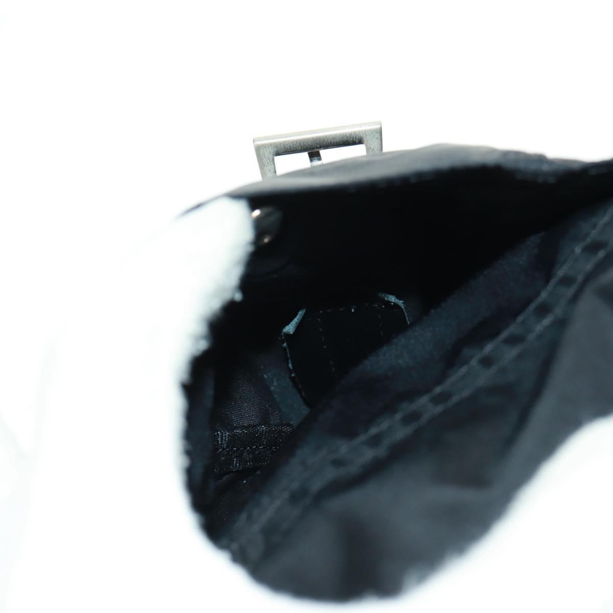PRADA Backpack Nylon Black Silver Auth 162340A