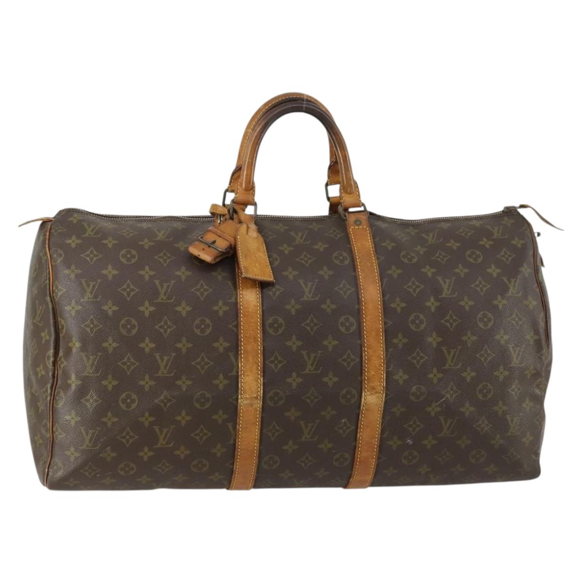LOUIS VUITTON Monogram Keepall 55 Boston Bag Vintage M41424 LV Auth 162350