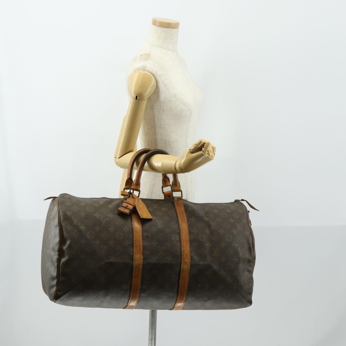 LOUIS VUITTON Monogram Keepall 55 Boston Bag Vintage M41424 LV Auth 162350