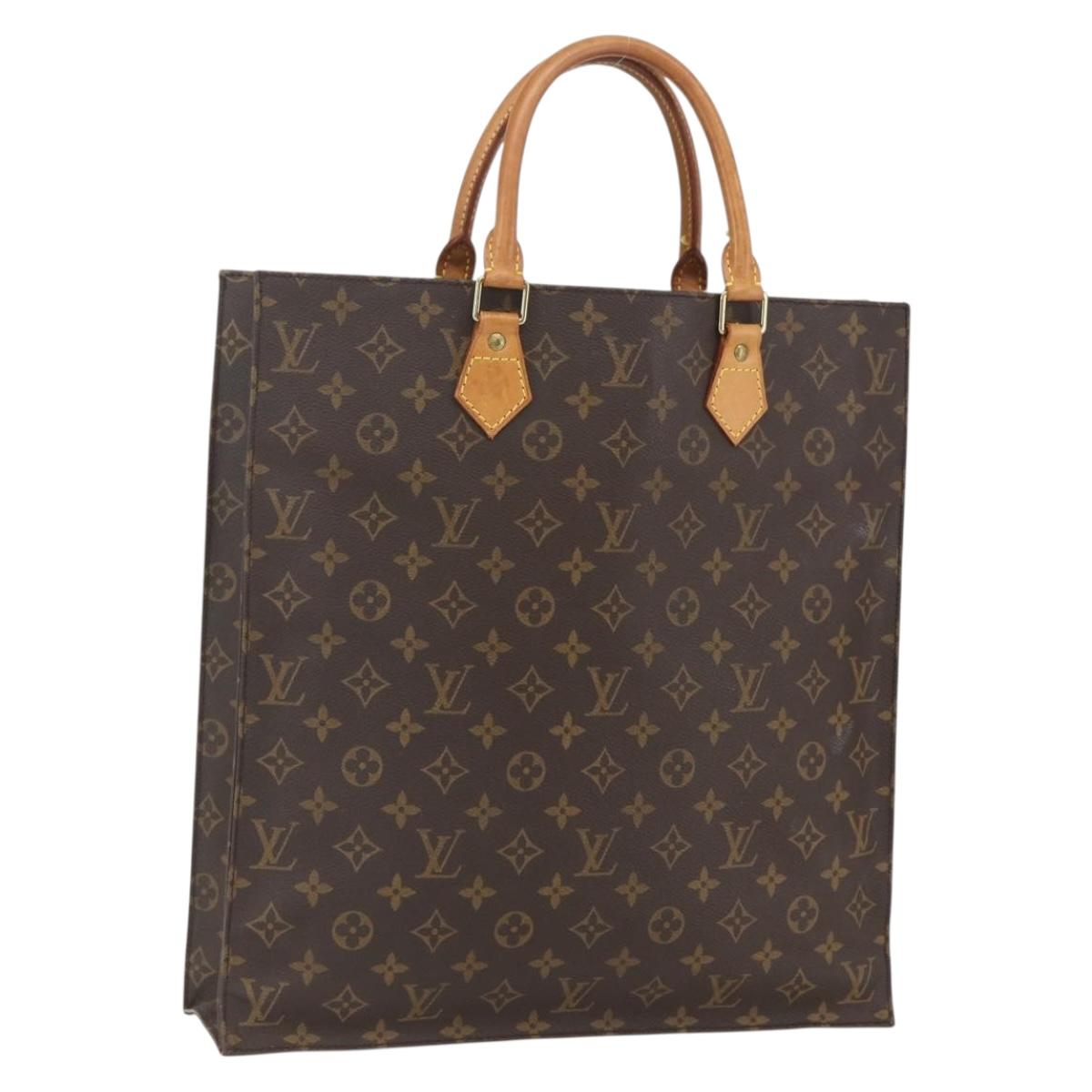 LOUIS VUITTON Monogram Sac Plat Hand Bag M51140 LV Auth 162353