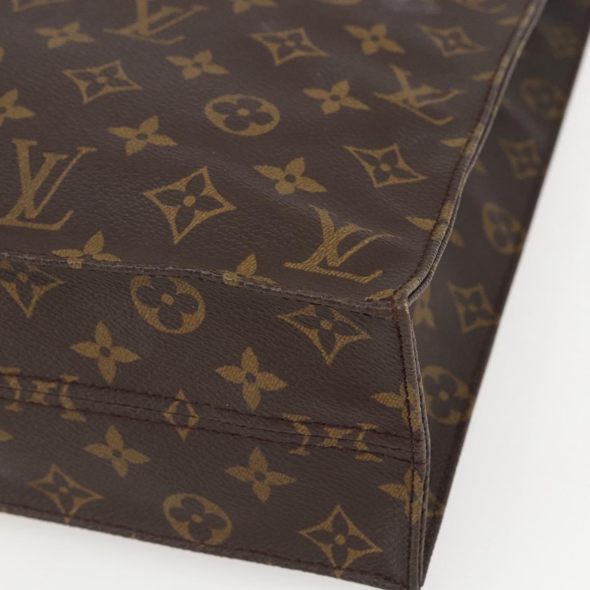 LOUIS VUITTON Monogram Sac Plat Hand Bag M51140 LV Auth 162353