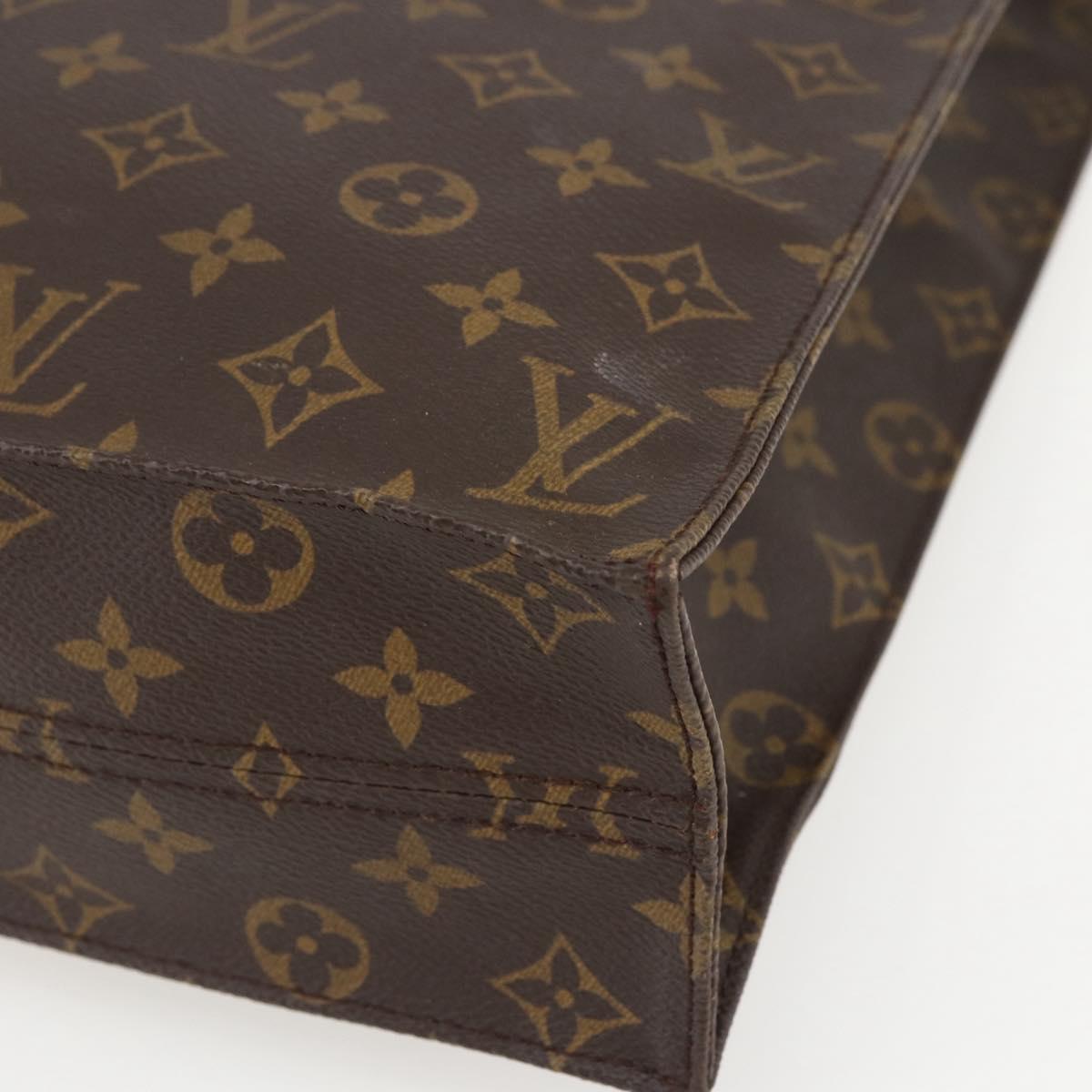 LOUIS VUITTON Monogram Sac Plat Hand Bag M51140 LV Auth 162353