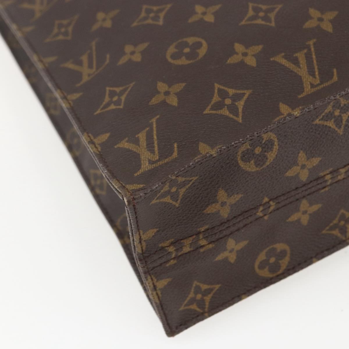 LOUIS VUITTON Monogram Sac Plat Hand Bag M51140 LV Auth 162353