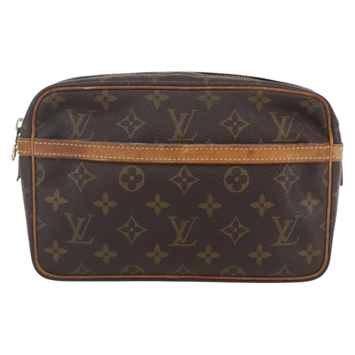 LOUIS VUITTON Monogram Compiegne 23 Clutch Bag M51847 LV Auth 162367