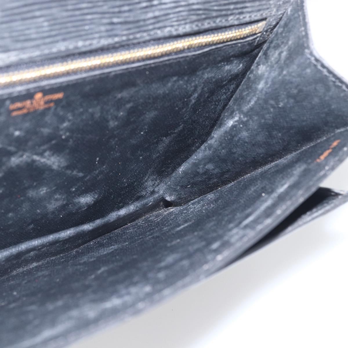 LOUIS VUITTON Epi Serie Dragonne Clutch Bag Black Noir M52612 LV Auth 162373