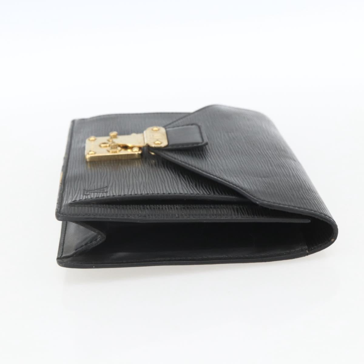 LOUIS VUITTON Epi Serie Dragonne Clutch Bag Black Noir M52612 LV Auth 162373