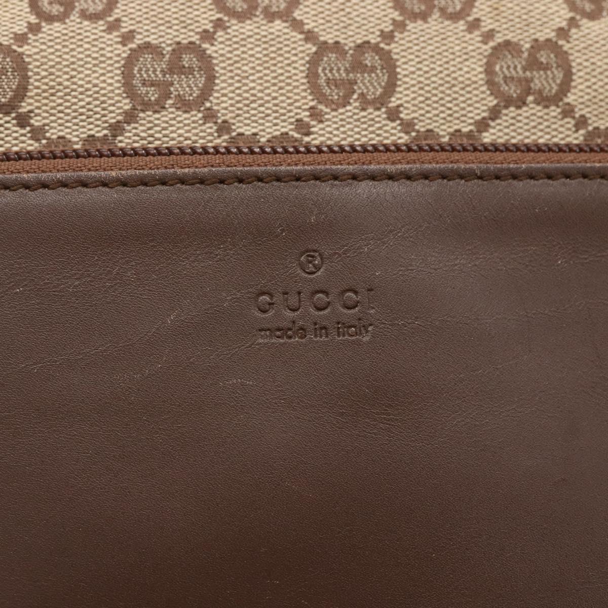 GUCCI GG Canvas Tote Bag Beige Silver 28892 Auth 162386