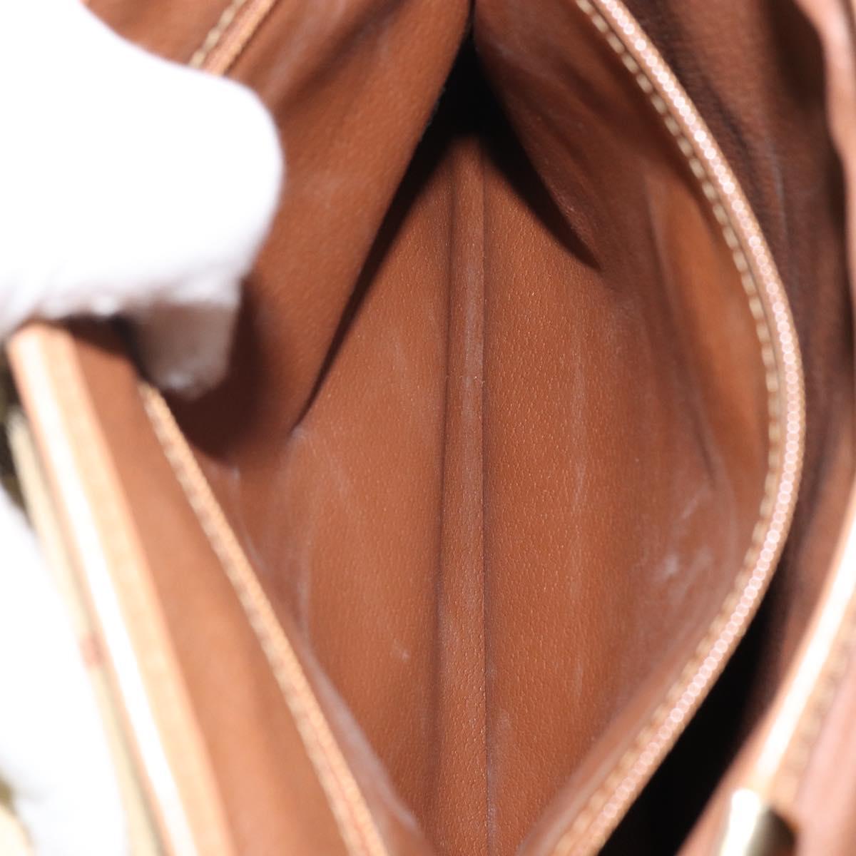 Burberrys Nova Check Hand Bag PVC Beige Gold Auth 162399