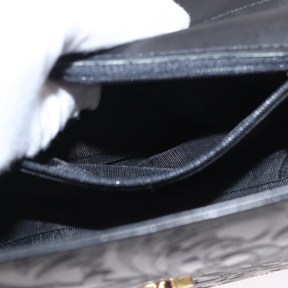 BALENCIAGA Hand Bag Leather Black Gold Auth 162410