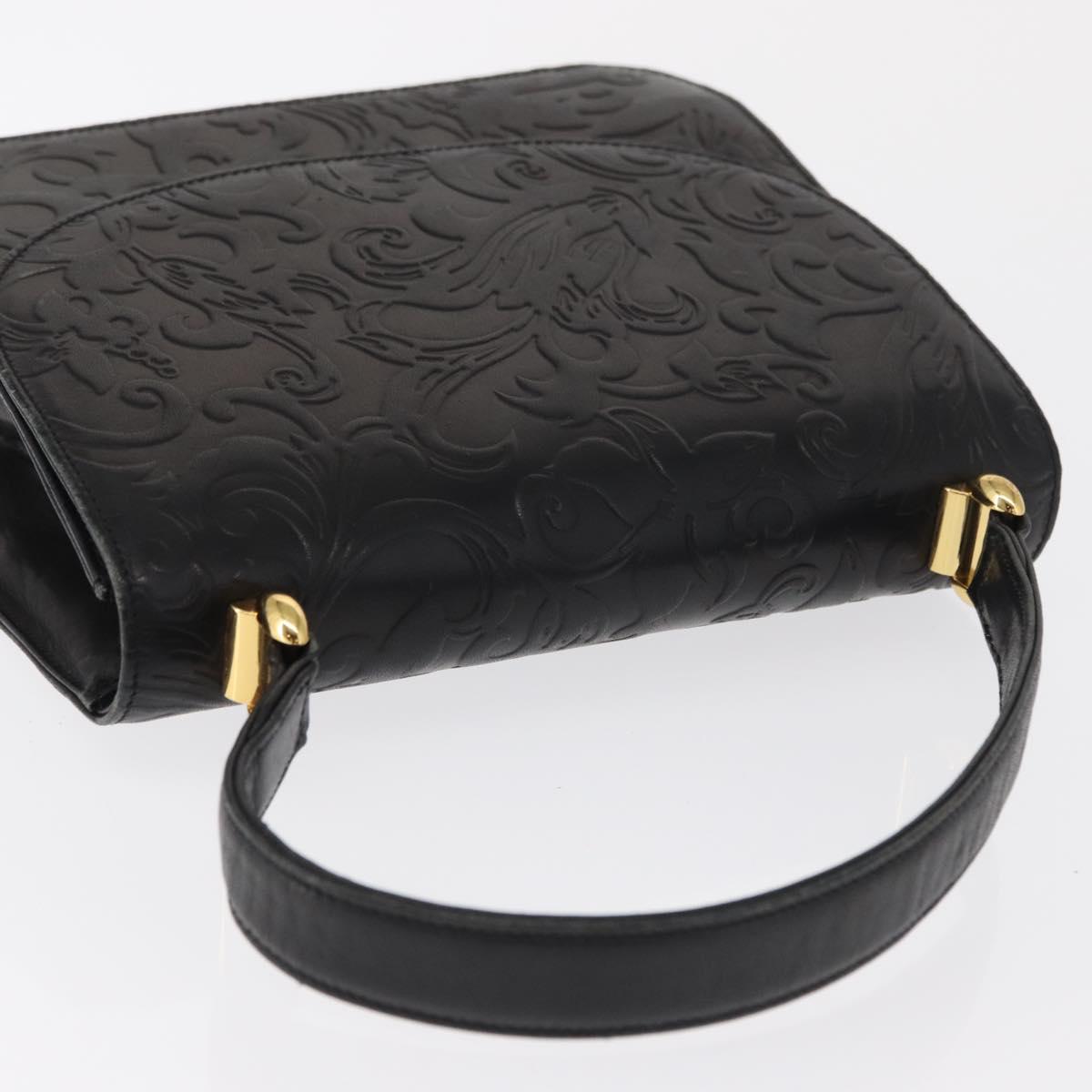 BALENCIAGA Hand Bag Leather Black Gold Auth 162410
