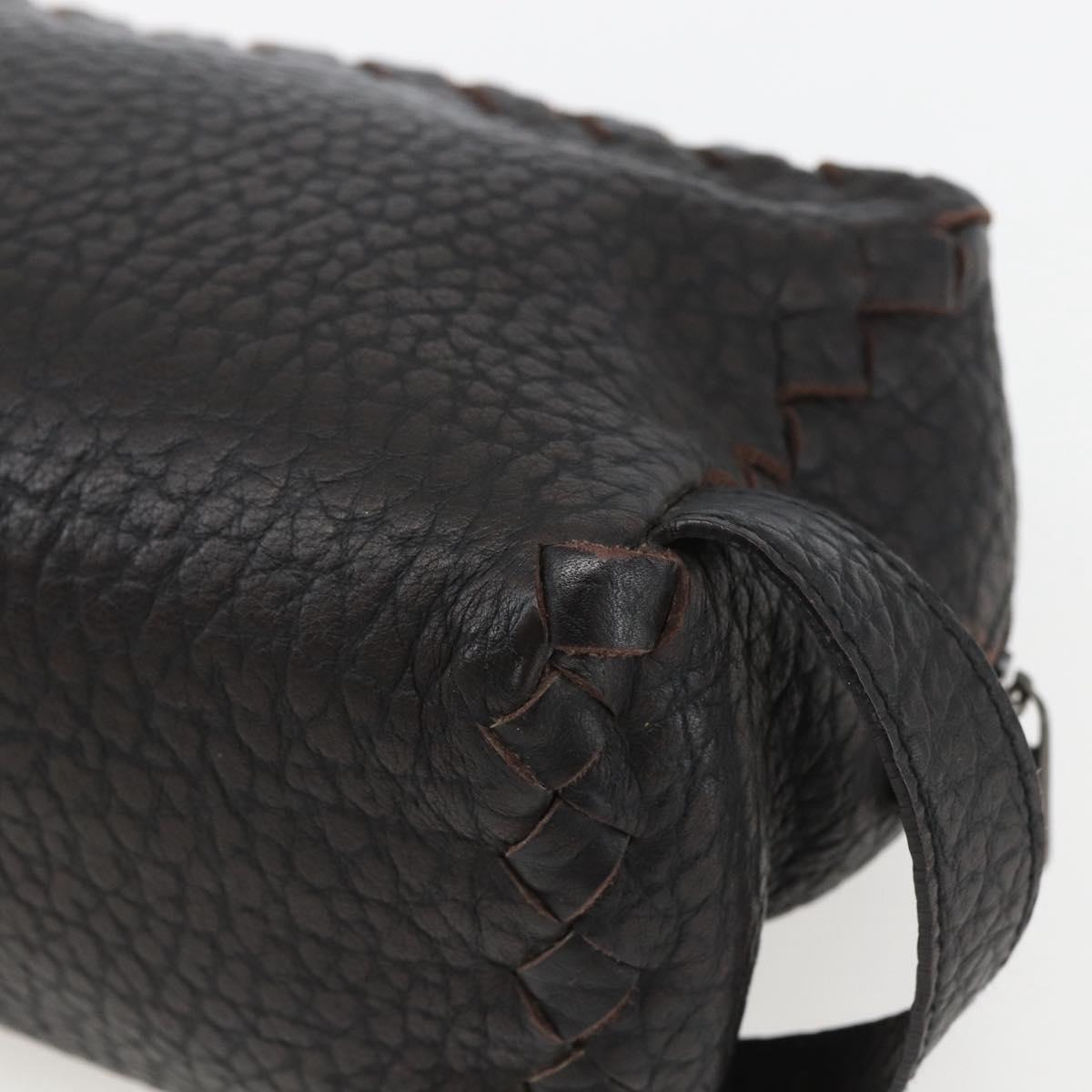 BOTTEGA VENETA Clutch Bag Leather Brown 174361 Auth 162417