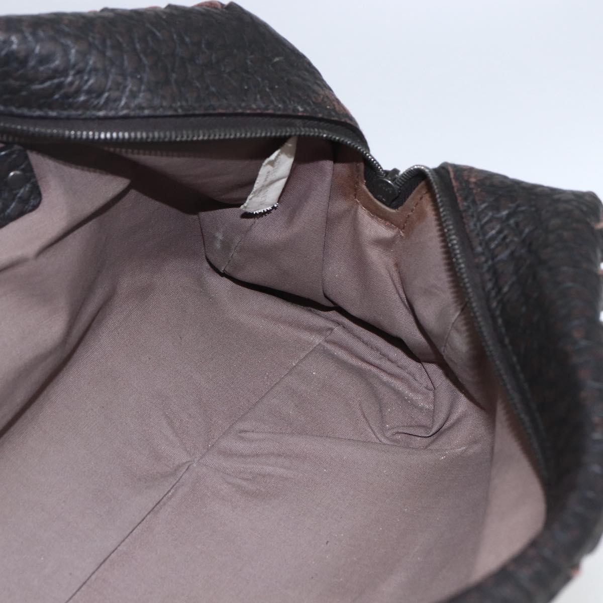 BOTTEGA VENETA Clutch Bag Leather Brown 174361 Auth 162417
