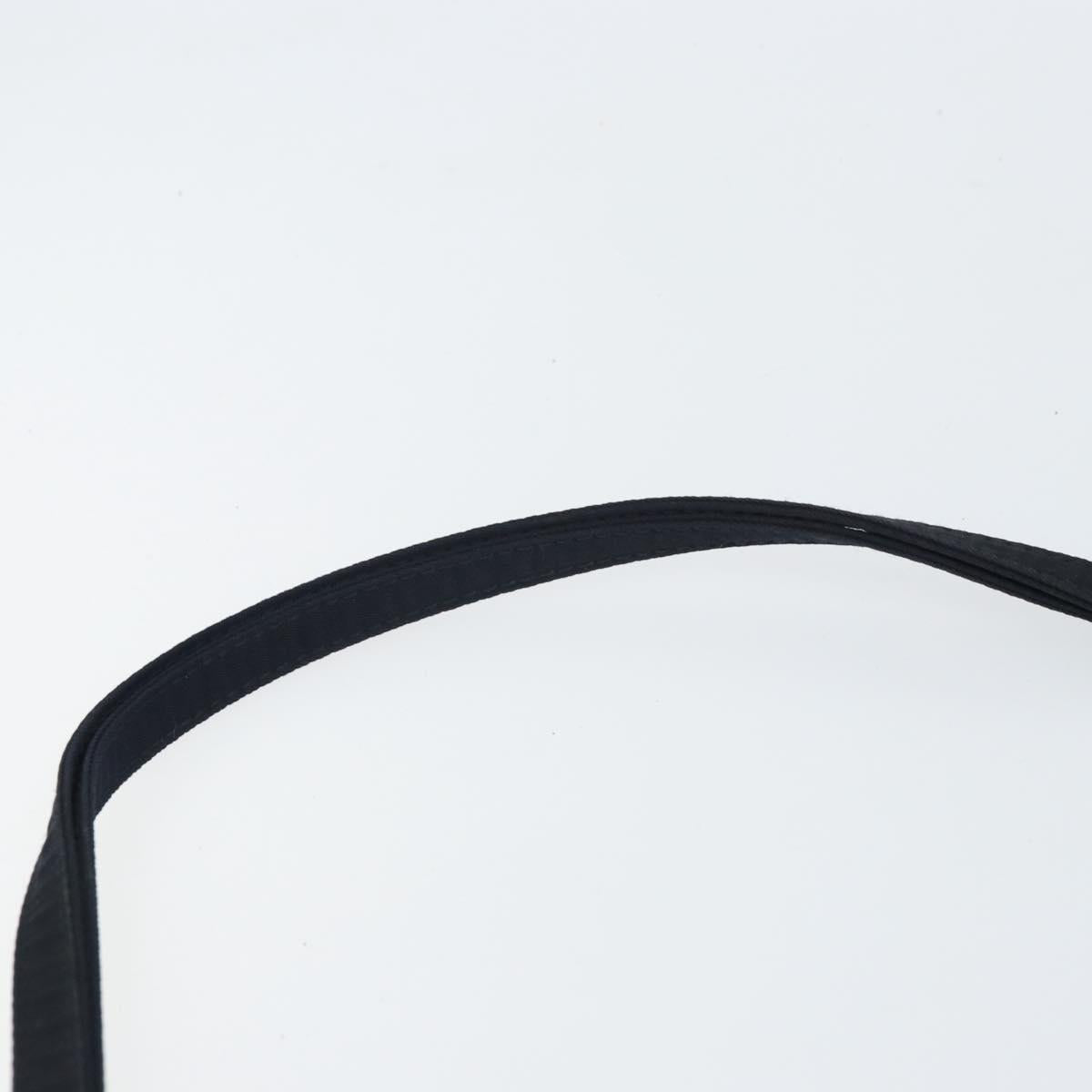 PRADA Shoulder Bag Nylon Navy Silver Auth 162420