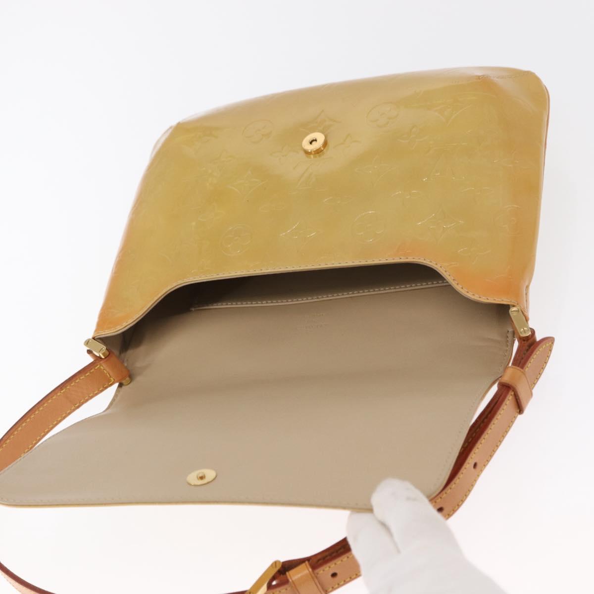 LOUIS VUITTON Monogram Vernis Thompson Street Bag Beige M91301 LV Auth 162432