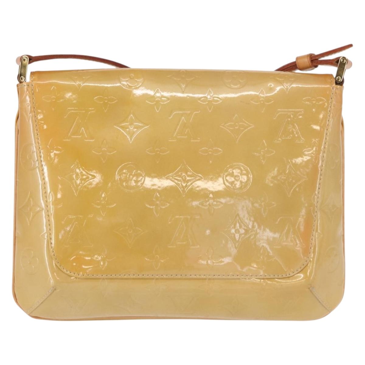 LOUIS VUITTON Monogram Vernis Thompson Street Bag Beige M91301 LV Auth 162432