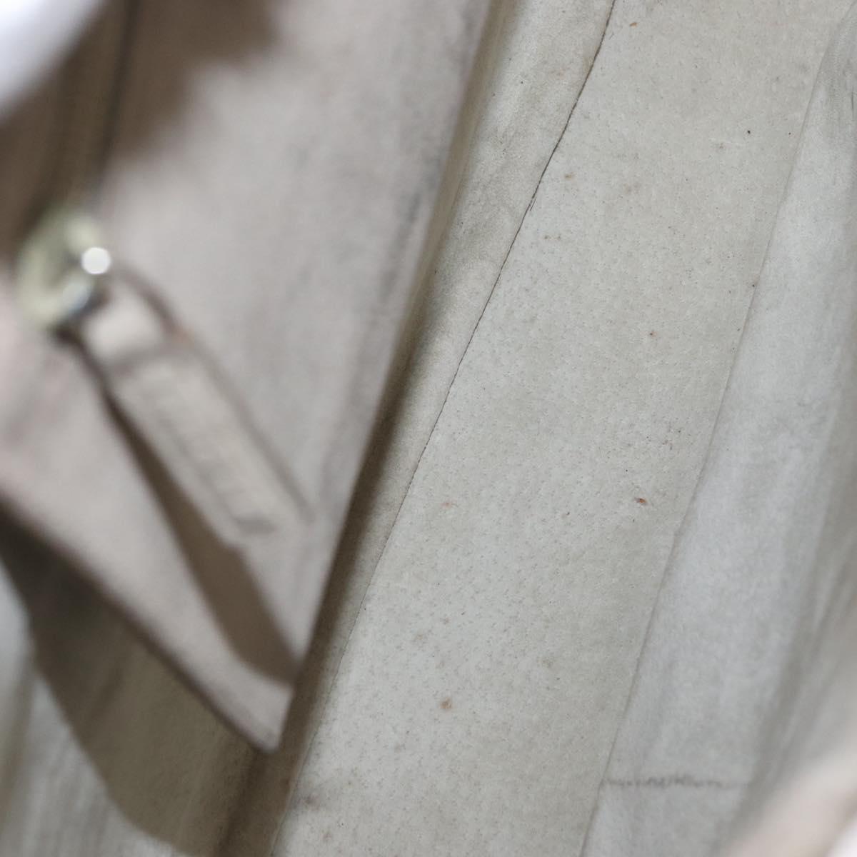 GUCCI GG Canvas Tote Bag Suede Beige Silver Auth 162462