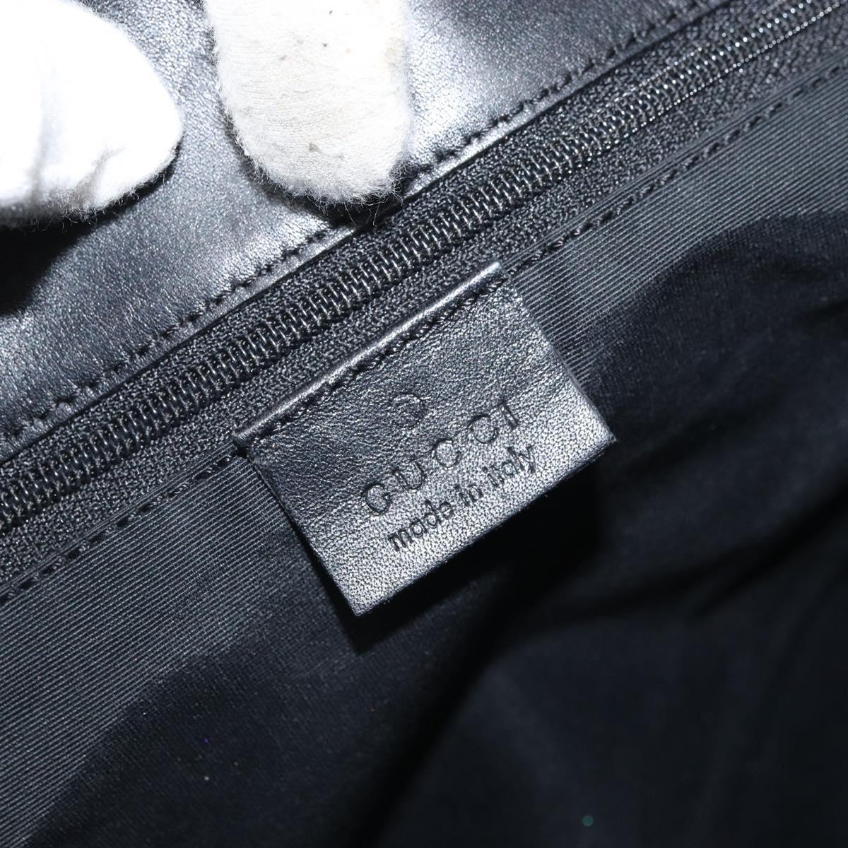 GUCCI GG Canvas Tote Bag Black Silver 31243 Auth 162518