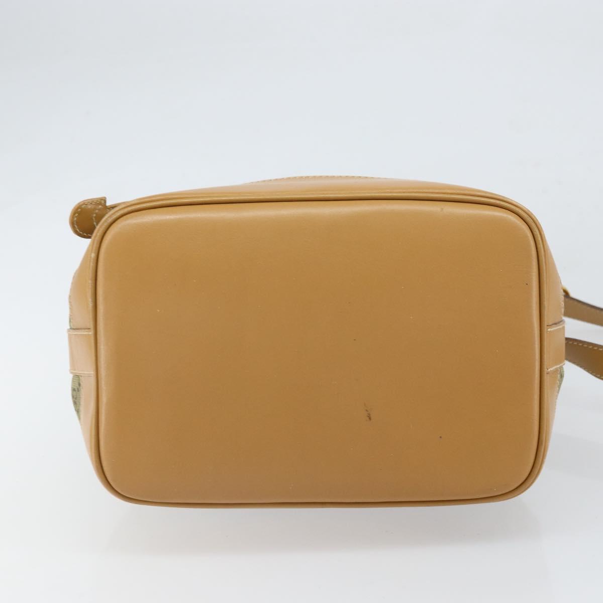 GUCCI GG Canvas Shoulder Bag Beige Gold Auth 162519