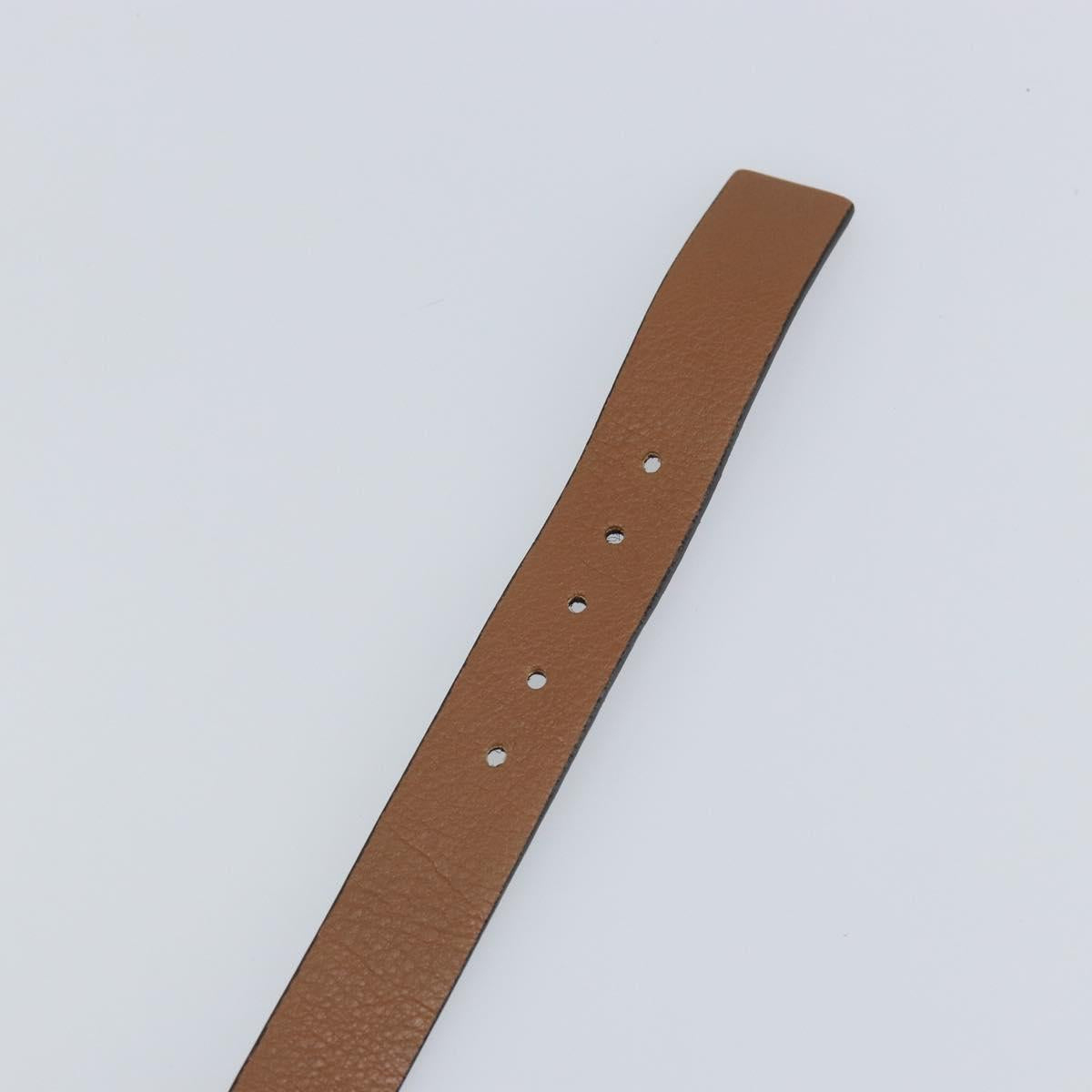 Salvatore Ferragamo Gancini Reversible Belt Leather 34.6"" Brown Auth 162547