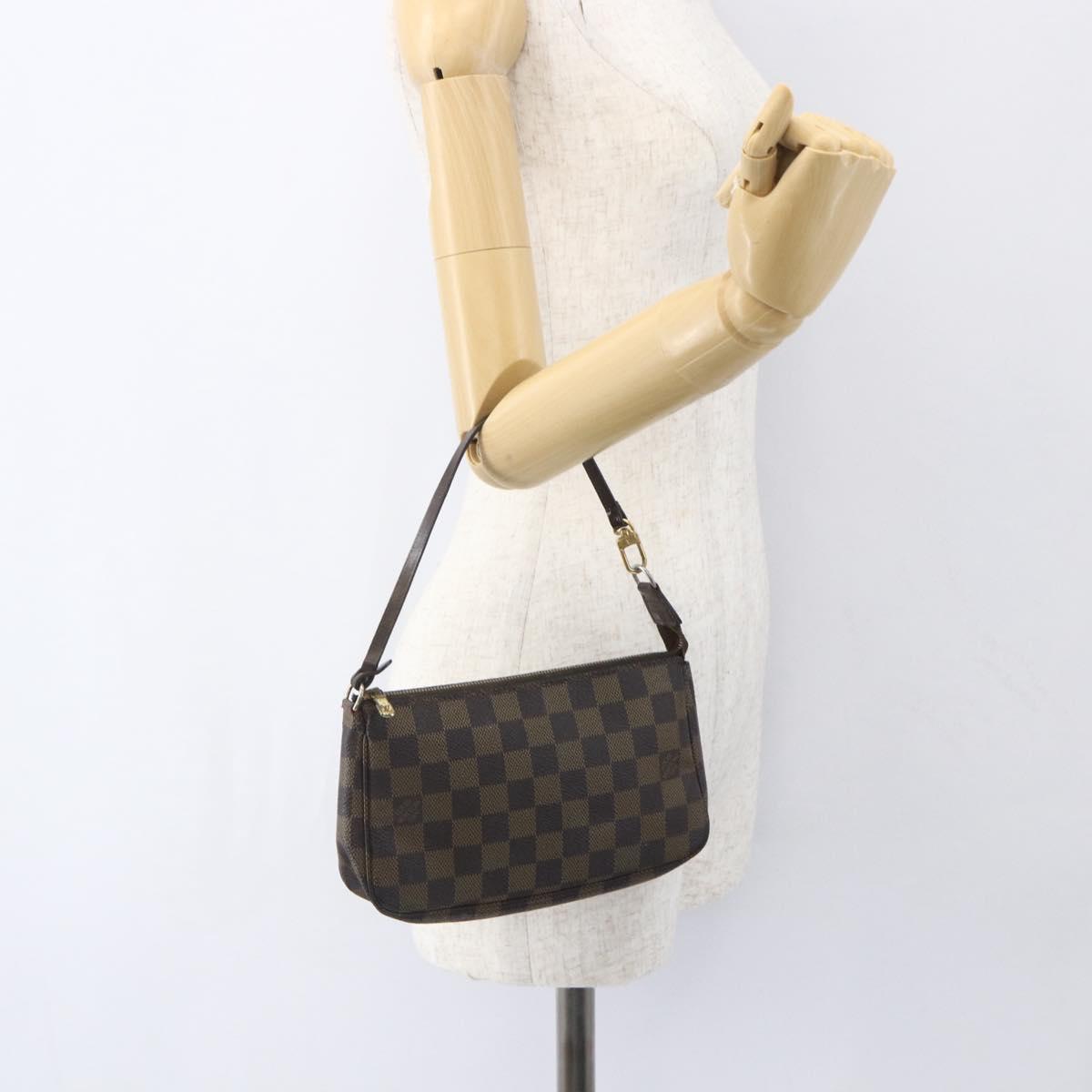 LOUIS VUITTON Damier Ebene Pochette Accessoires Pouch N41206 LV Auth 162558