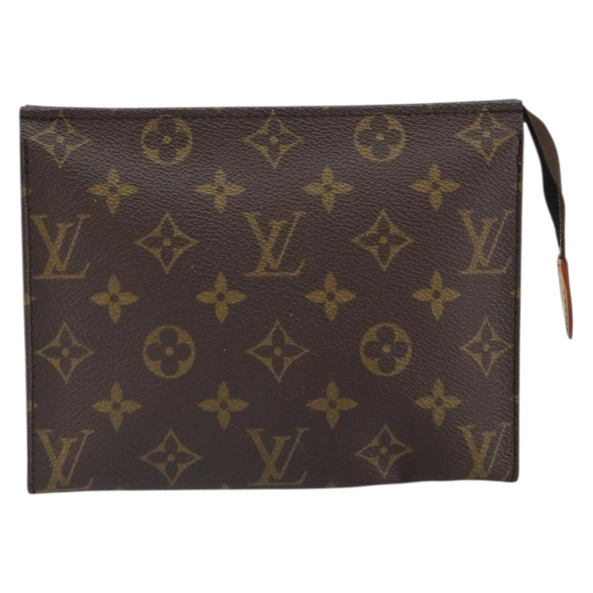 LOUIS VUITTON Monogram Poche Toilette 19 Pouch M47544 LV Auth 162560