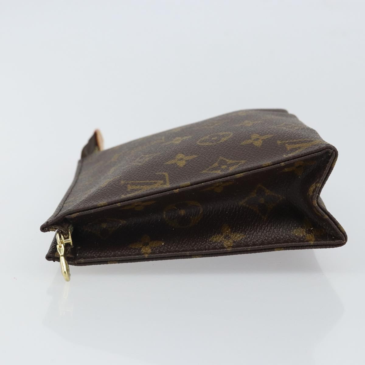 LOUIS VUITTON Monogram Poche Toilette 19 Pouch M47544 LV Auth 162560
