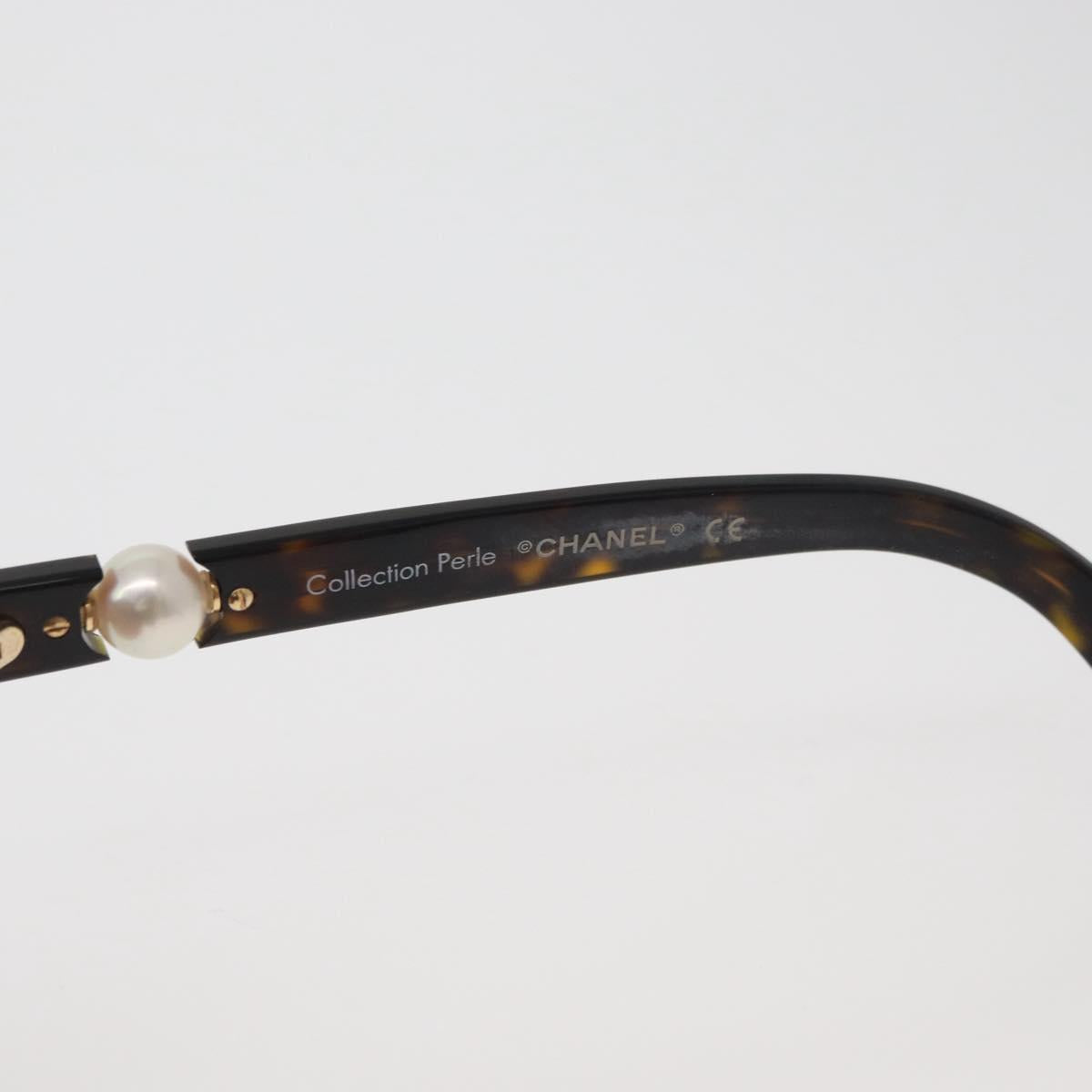 CHANEL Tortoise Sunglasses plastic Brown CC Auth 162588