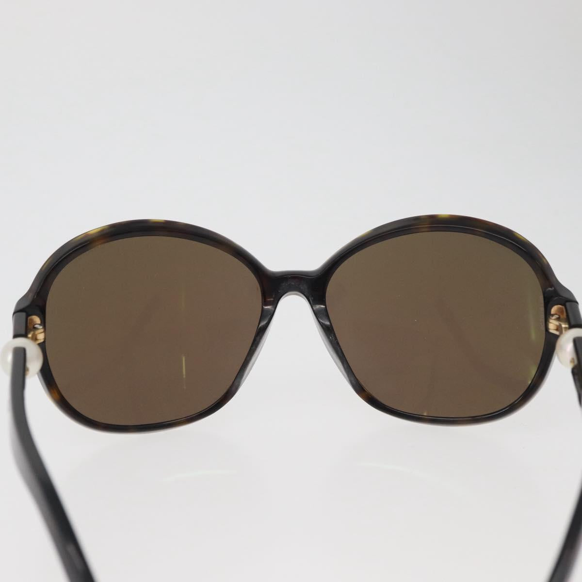 CHANEL Tortoise Sunglasses plastic Brown CC Auth 162588