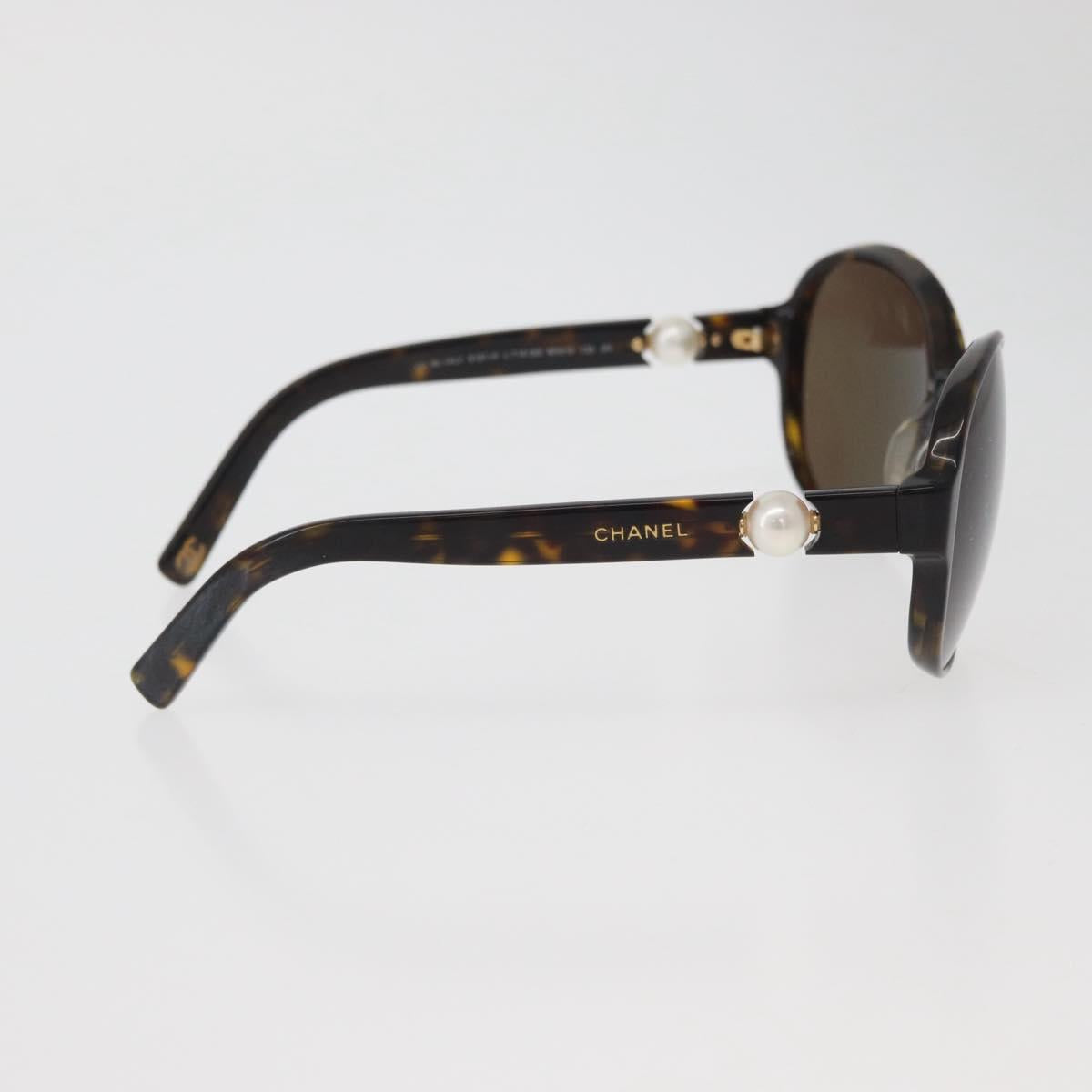 CHANEL Tortoise Sunglasses plastic Brown CC Auth 162588