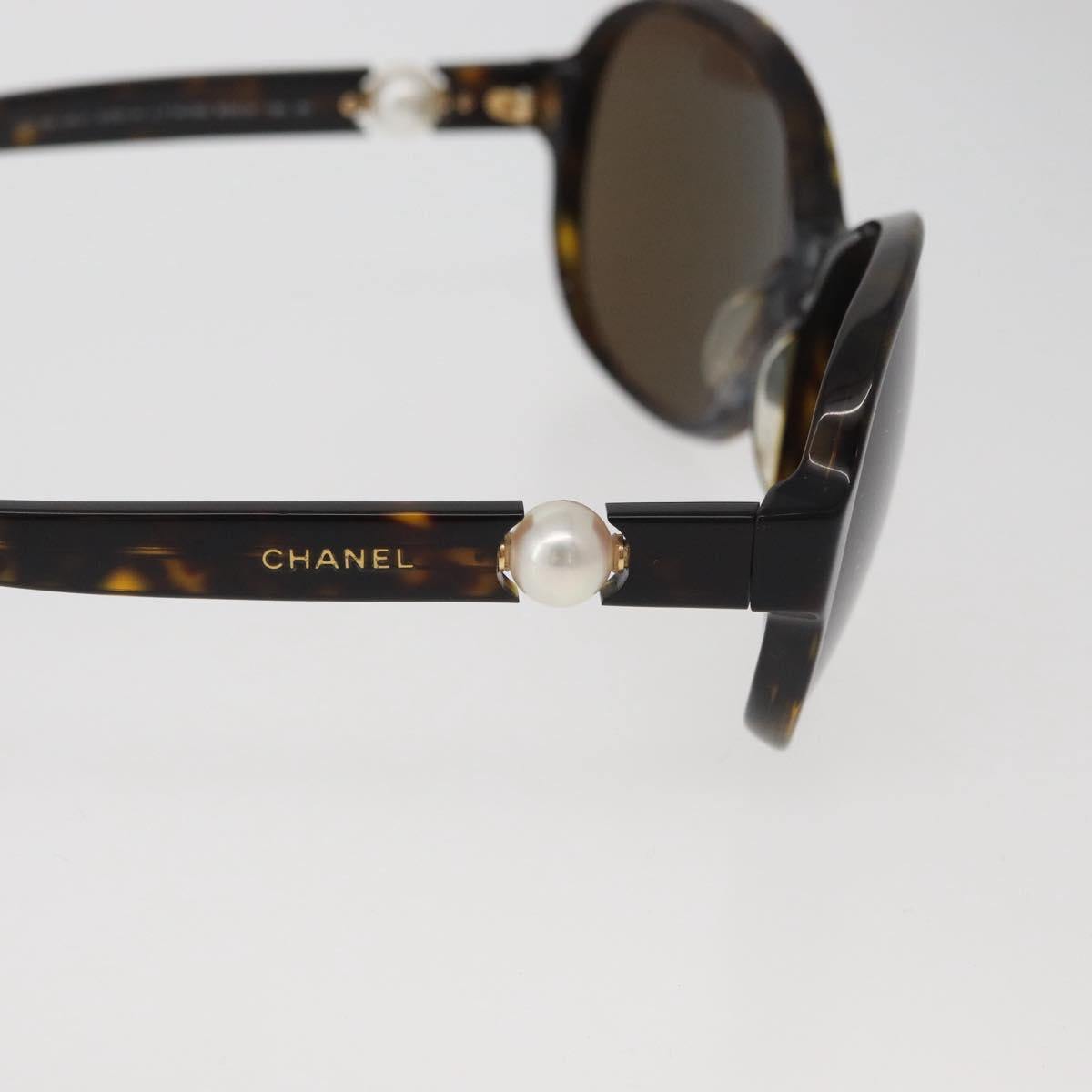 CHANEL Tortoise Sunglasses plastic Brown CC Auth 162588