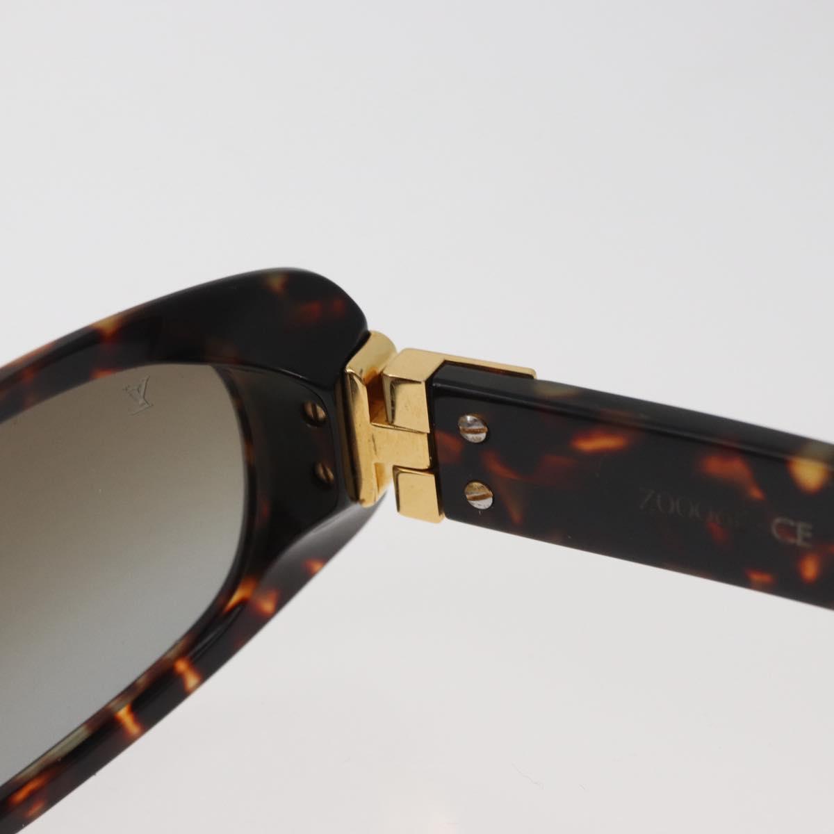 LOUIS VUITTON Tortoise Sunglasses plastic Brown LV Auth 162590
