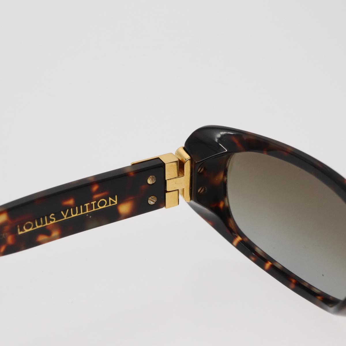 LOUIS VUITTON Tortoise Sunglasses plastic Brown LV Auth 162590