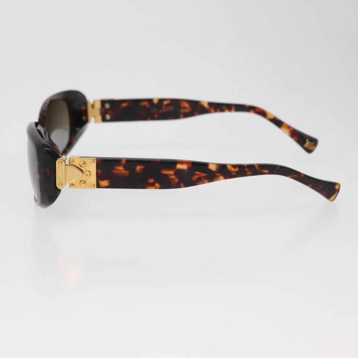 LOUIS VUITTON Tortoise Sunglasses plastic Brown LV Auth 162590