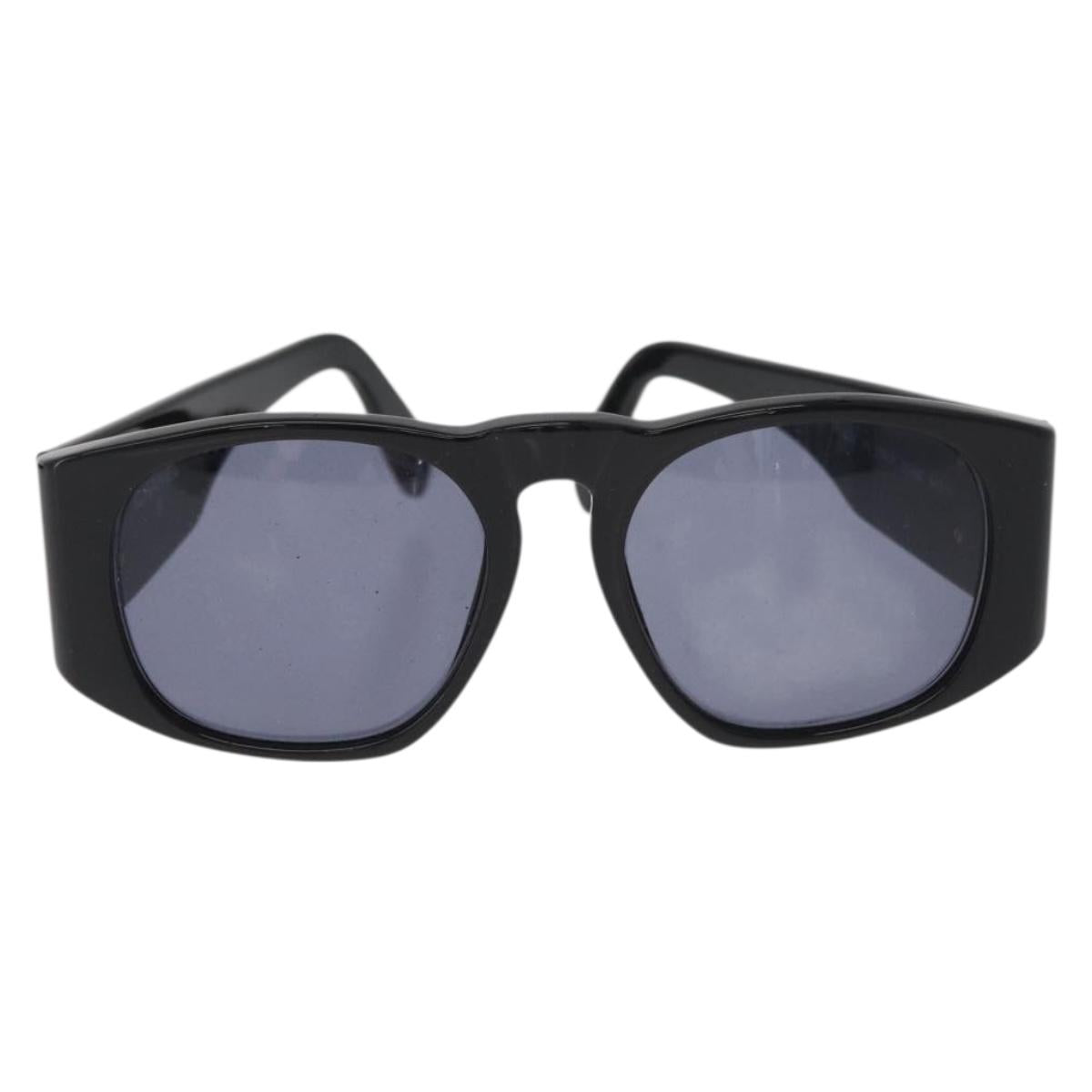 CHANEL Sunglasses plastic Black CC Auth 162592
