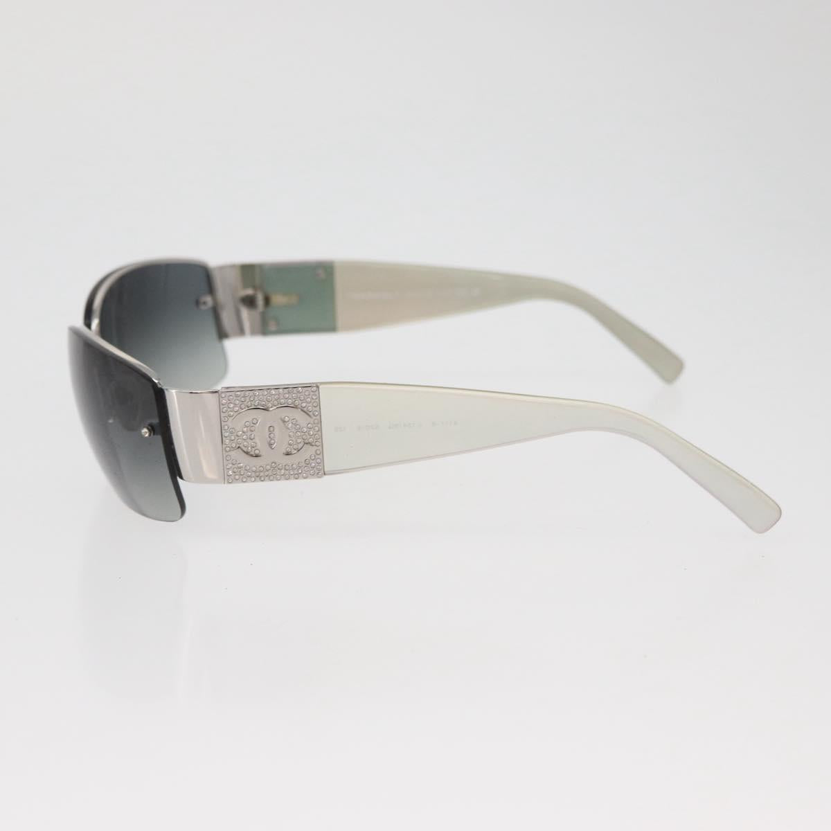 CHANEL Sunglasses plastic Opal CC Auth 162593