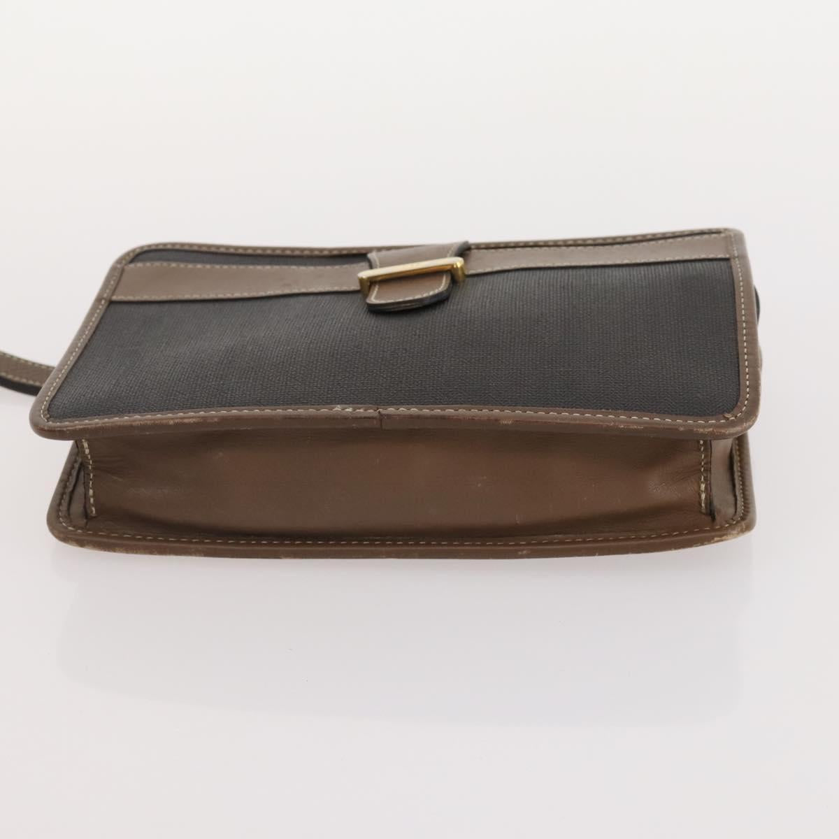 Dunhill Tote Bag Leather 4 Set Brown Black Auth 162595