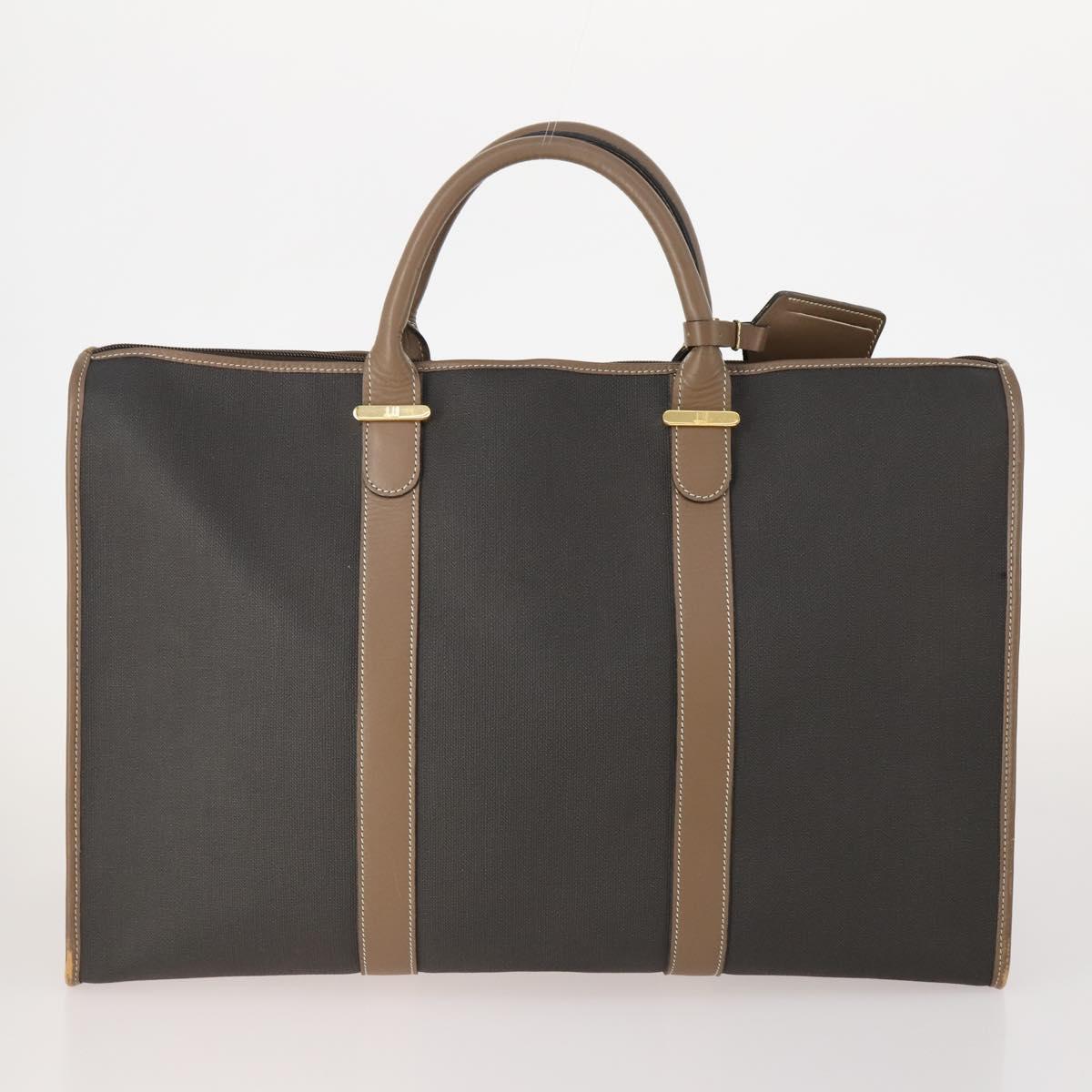 Dunhill Tote Bag Leather 4 Set Brown Black Auth 162595