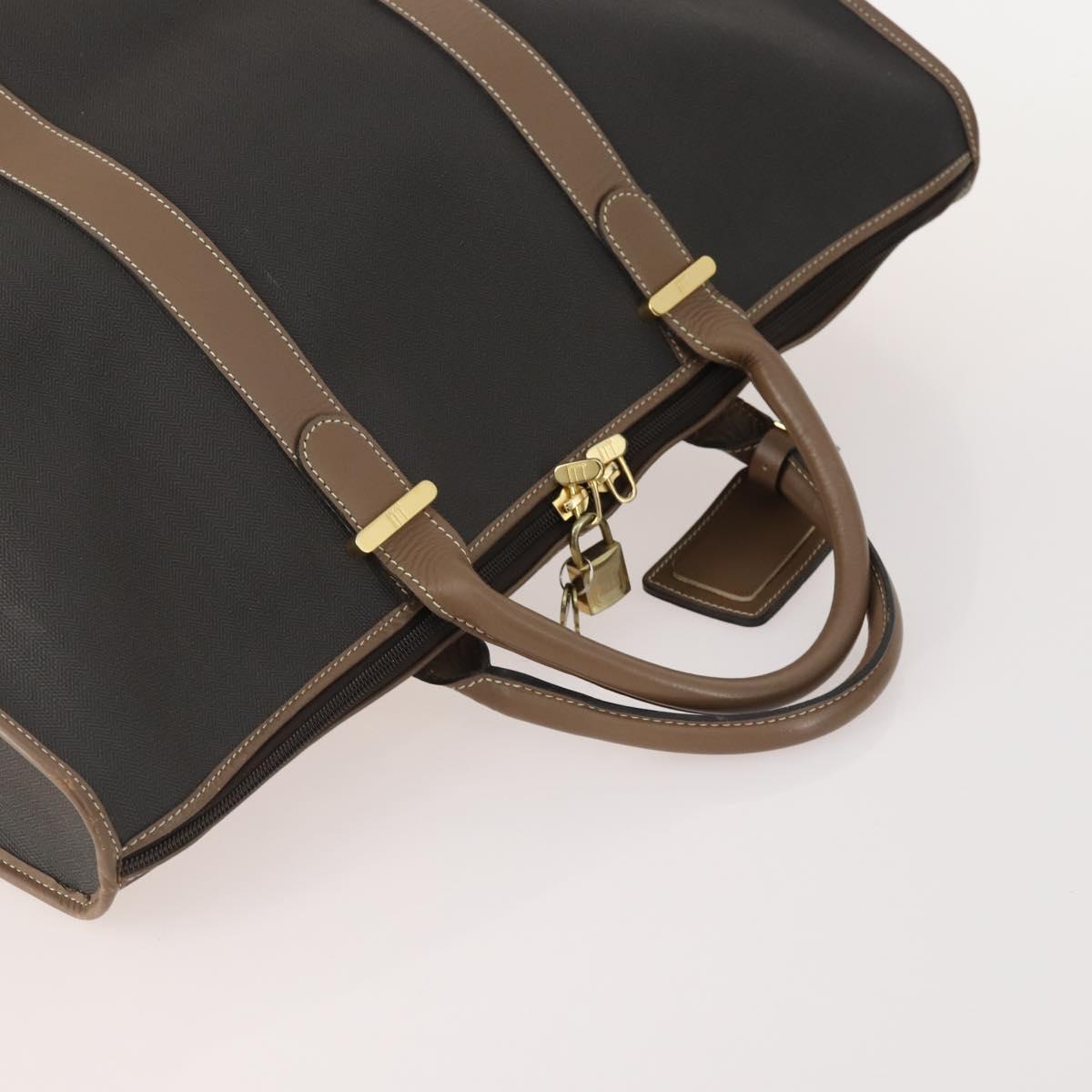 Dunhill Tote Bag Leather 4 Set Brown Black Auth 162595